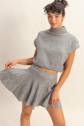 GWENNA PLEATED SWEATER SKIRT