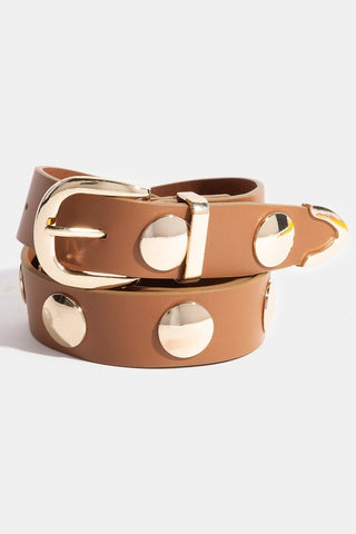 STUDDED LEATHER BELT