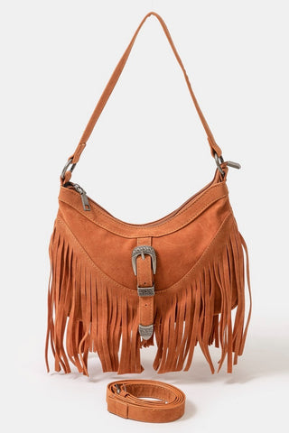 CASCADE FRINGE SHOULDER BAG