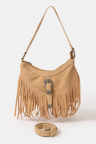 CASCADE FRINGE SHOULDER BAG