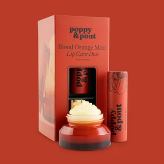 POPPY & POUT LIP CARE DUO- BLOOD ORANGE MINT