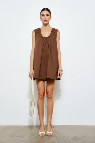 GABBY BROWN SHIFT DRESS