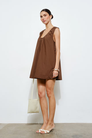 GABBY BROWN SHIFT DRESS