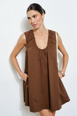 GABBY BROWN SHIFT DRESS