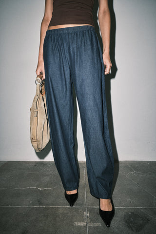 INDIGO ELASTIC DENIM PANT