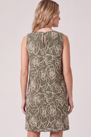 ZARA EMBROIDERY SUEDE MINI  DRESS