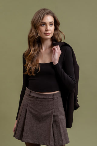 SCOOP NECK LONG SLEEVE