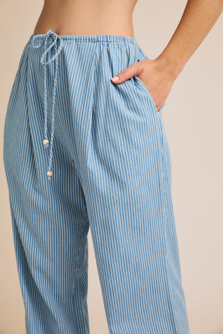 DENIM STRIPE CHAMBRAY PANT