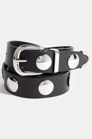 STUDDED LEATHER BELT