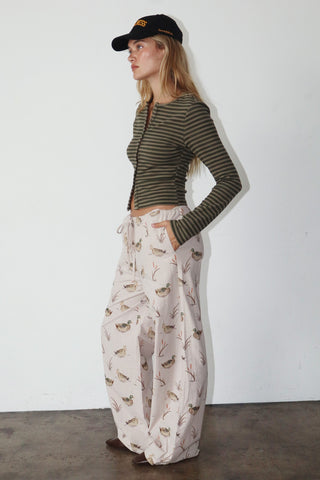 EILEEN STRIPE GREEN LONG SLEEVE