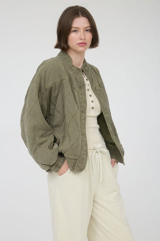 WEEKDAY QUILTED OLIVE JACKET