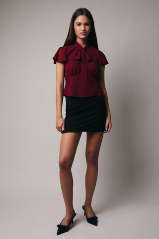 SCARF NECK CHIFFON TOP