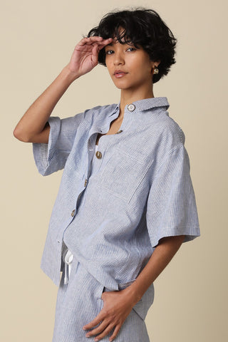 ALISON LINEN STRIPED SHIRT