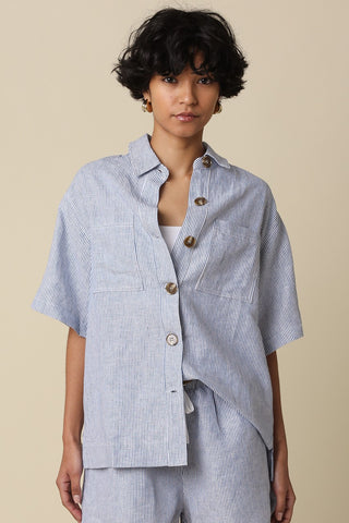 ALISON LINEN STRIPED SHIRT