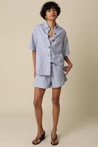 ALISON LINEN STRIPED SHIRT