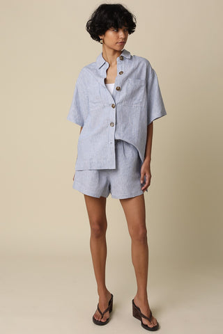 ALISON LINEN STRIPED SHIRT