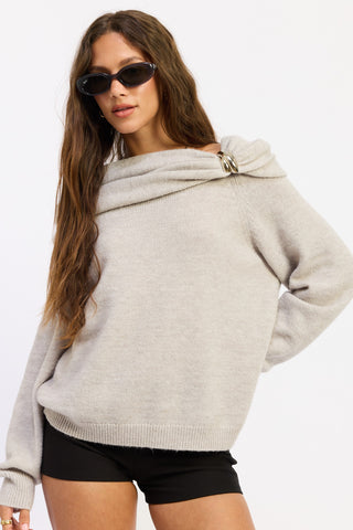 SNDY OFF THE SHOULDER SWEATER