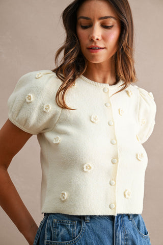 FLORAL PUFF SLEEVE TOP