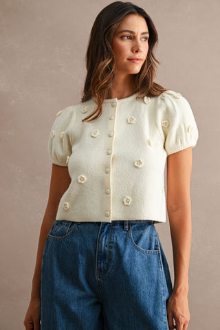 FLORAL PUFF SLEEVE TOP