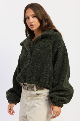 SARA SHERPA FLEECE TOP