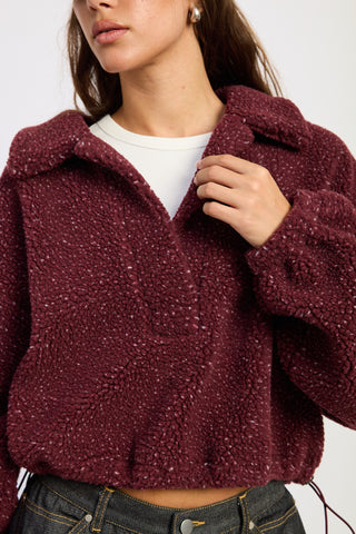 SARA SHERPA FLEECE TOP