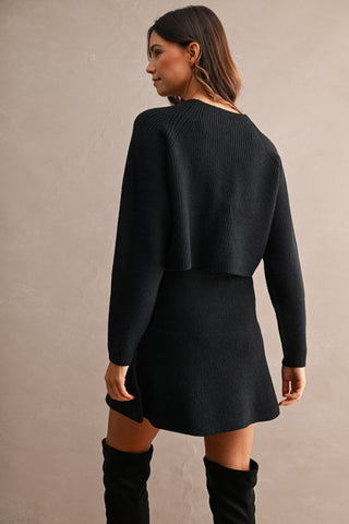 BLACK ANNA PULLOVER SWEATER