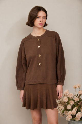 JUSTIN DROP WAIST SWEATSHIRT DRESS