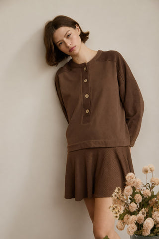 JUSTIN DROP WAIST SWEATSHIRT DRESS