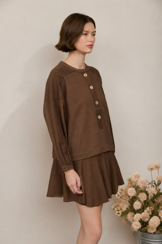 JUSTIN DROP WAIST SWEATSHIRT DRESS