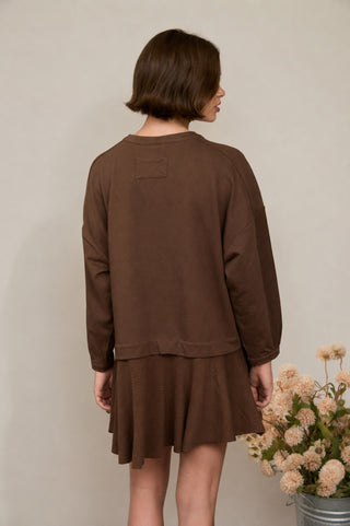JUSTIN DROP WAIST SWEATSHIRT DRESS