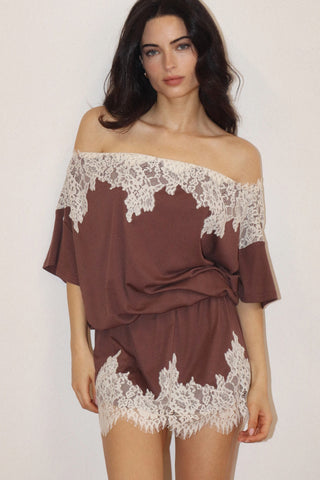 BELLE OFF SHOULDER LACE DRESS