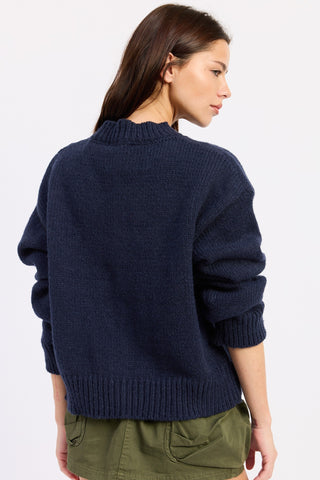 LEXI NAVY CARDIGAN SWEATER