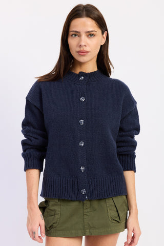 LEXI NAVY CARDIGAN SWEATER