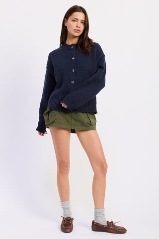 LEXI NAVY CARDIGAN SWEATER