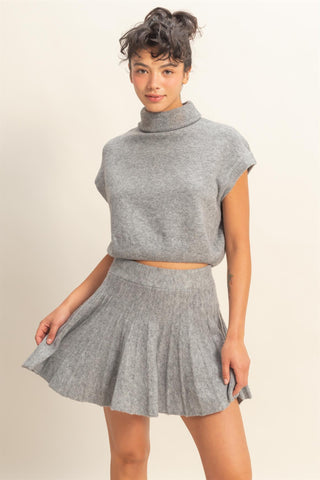 GWENNA PLEATED SWEATER SKIRT