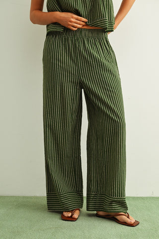 SARA STRIPED WIDE LEG PANT