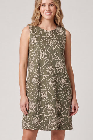 ZARA EMBROIDERY SUEDE MINI  DRESS