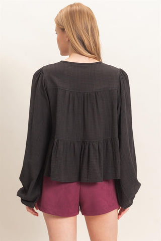 ENTRO PLAID PEPLUM