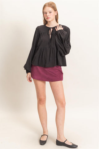 ENTRO PLAID PEPLUM