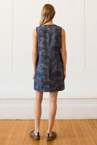 BANDANA BLUE SHIFT DRESS