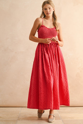 NOAH GINGHAM MAXI DRESS