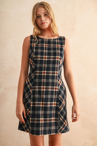 AMARI PLAID DRESS