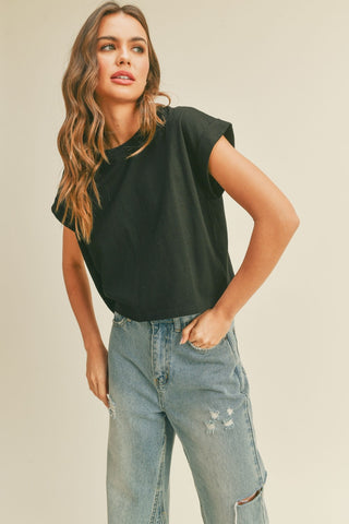 CLARA CUFFED TSHIRT