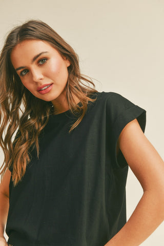 CLARA CUFFED TSHIRT