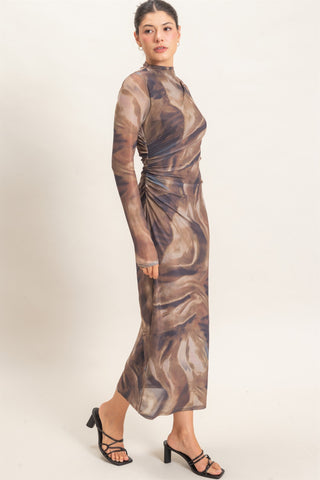 ABSTRACT MESH KNIT DRESS