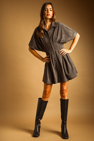 VINCE BUTTON DOWN DRESS