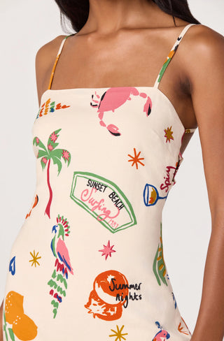 VALENCIA OPEN BACK MINI DRESS- ASTR the Label