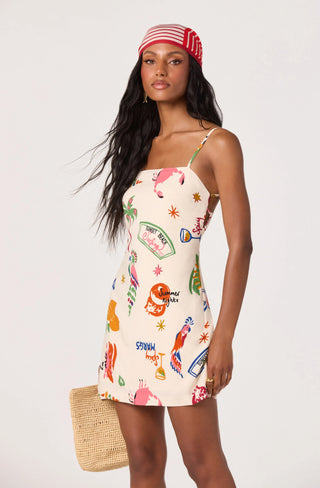 VALENCIA OPEN BACK MINI DRESS- ASTR the Label