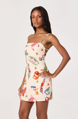 VALENCIA OPEN BACK MINI DRESS- ASTR the Label