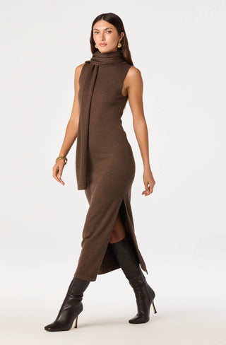 SHYANNE SCARF SWEATER DRESS